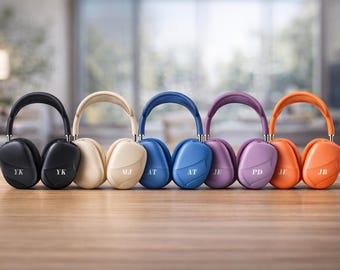 Personalizowane etui na słuchawki AirPods Max, spersonalizowane etui na słuchawki z inicjałami, smukła, ochronna obudowa, wyjątkowy prezent dla miłośników muzyki