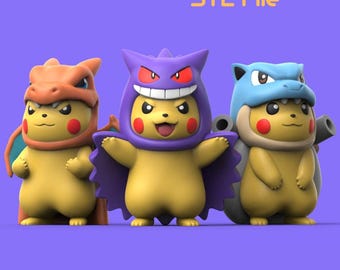 Pokémon 3D-modell STL-fil - Pikachu Cosplay Design