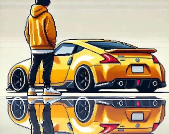 Anpassat pixelkonst-bilporträtt – Personlig bilillustration (digital nedladdning)