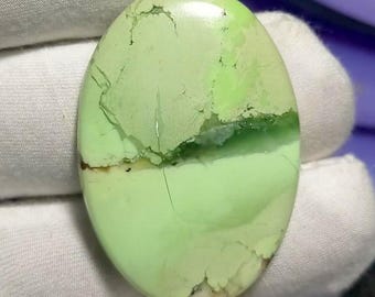 Lemon Chrysoprase Cabochon: Natural Gemstone, Jewelry Making (50 Cts)