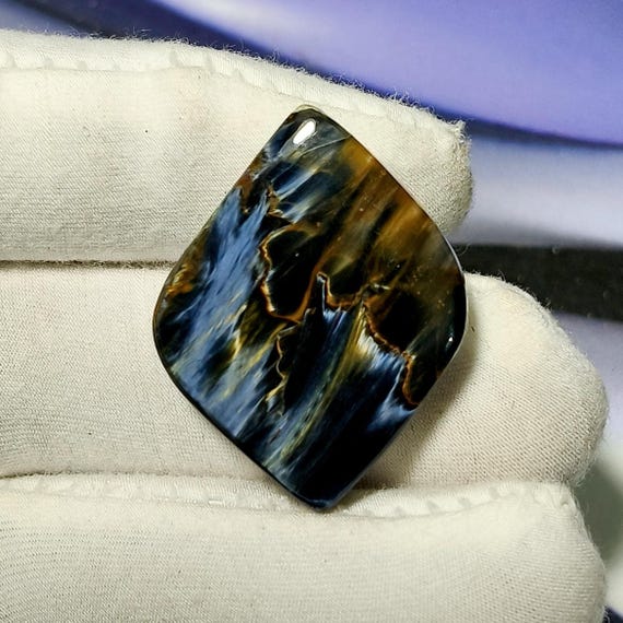 Rare Pietersite Cabochon | Chatoyancy Pietersite Gemstone | Designer Jewelry Stone  39 Cts (31x24x7mm)