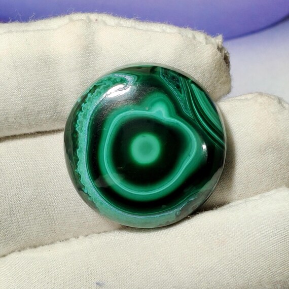 Natural Malachite Cabochon – Green Gemstone for Jewelry Making, Healing Crystal Stone 25Cts (25x25x8mm)