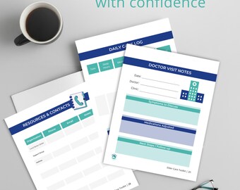 Caregiver Planner: Elder Care Organizer Toolkit (Printable PDF)