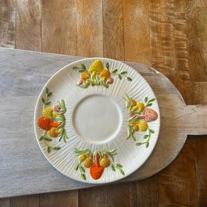 ミッドセンチュリー、ヴィンテージ アーネル セラミック マッシュルーム プレート