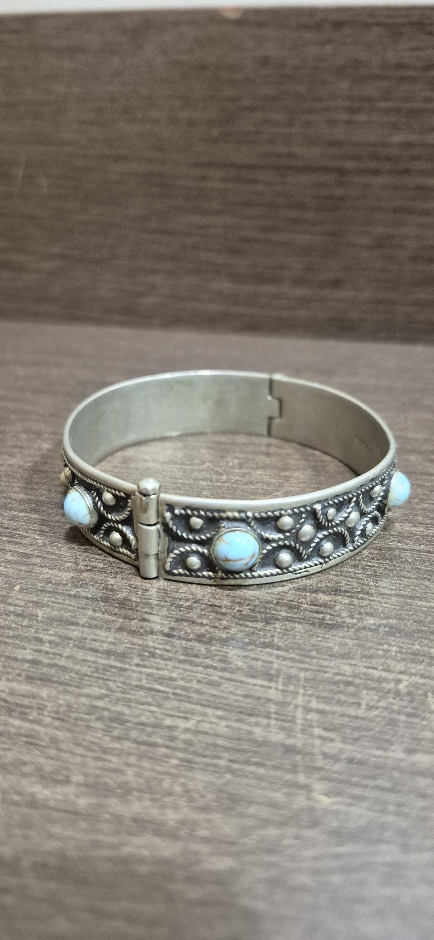 MODERNSTE BRACELET MANCHETTE NAVAJO VNTAGE sgné TOM HAWK en argent