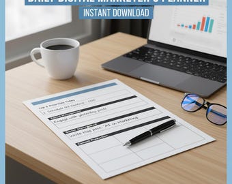 Digital Marketing Daily Planner | Printable PDF for Marketers