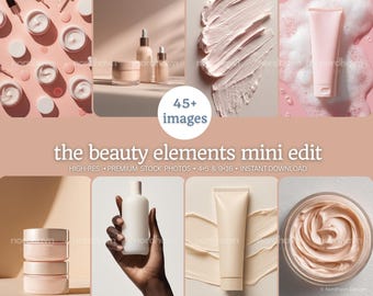 Skincare Texture Photos – Beauty Product Mockups, High-Res JPG (Digital Download)
