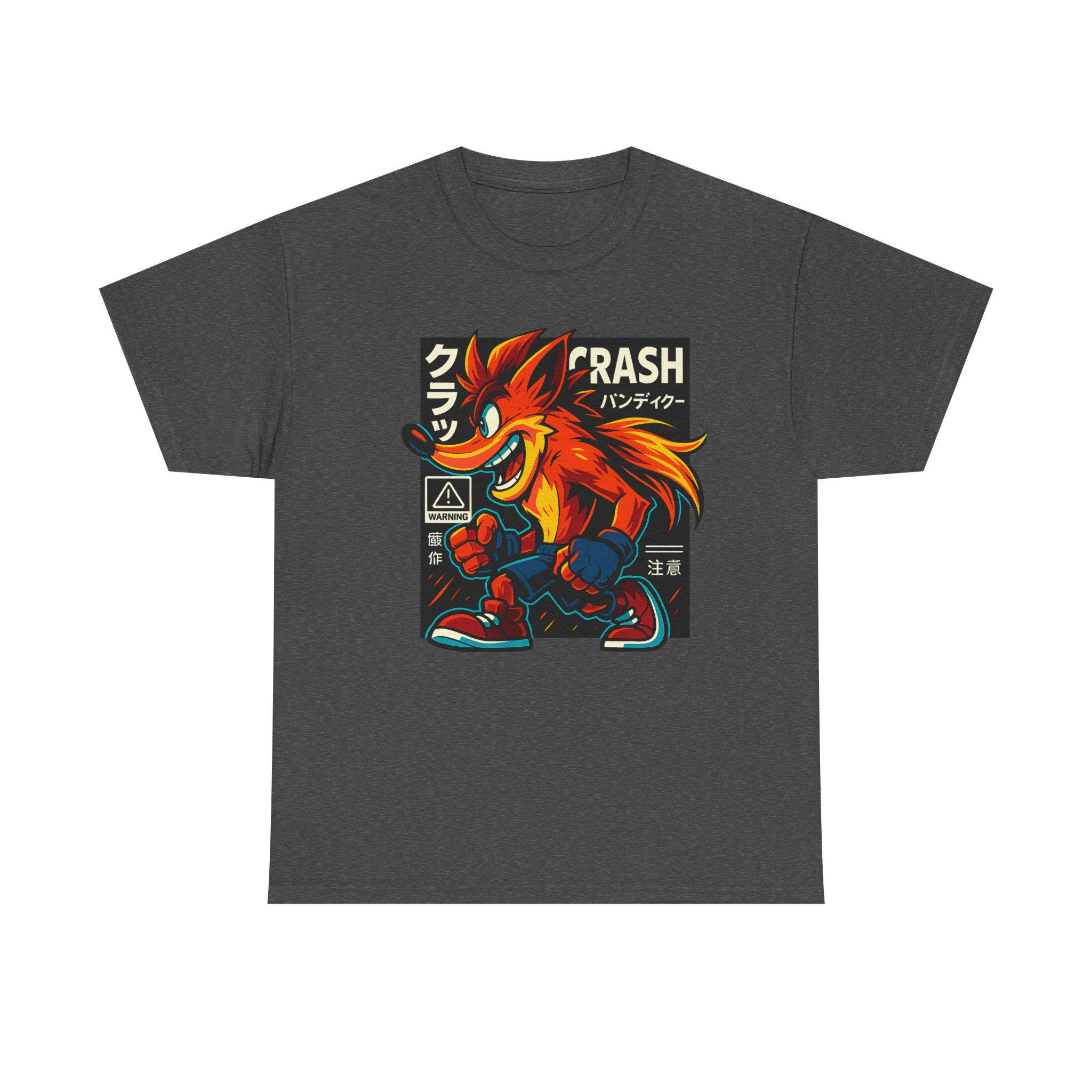 Crash Bandicoot Graphic Tee: Unisex Heavy Cotton Gamer Shirt - Etsy