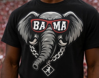 BAMA Drip T-Shirt: Alabama Crimson Tide, Unisex Heavy Cotton Tee