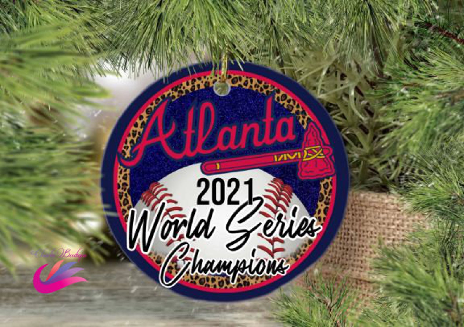 Atlanta Braves Personalized Christmas Ornament Braves Gifts Etsy UK