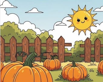 Fall Coloring Book Digital Download