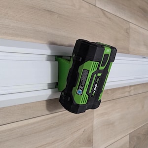 Angled EGO 56V Battery Mount for Gladiator GearWall GearTrack