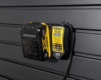 DeWALT DCB107 Charger Mount for Slatwalls With Locking Hooks and Extension Feet