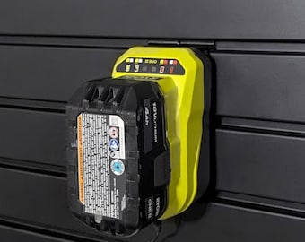 RYOBI PCG002 Charger Mount for Slatwalls With Locking Hooks and Extension Feet