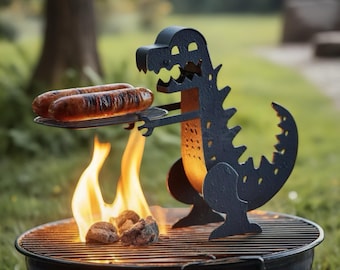 Soporte para salchichas o perritos calientes de barbacoa unny: accesorio creativo para asar a la parrilla para familiares y amigos