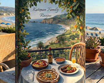 Gepersonaliseerde familierecept notitieboek Aangepast kookboek cadeau Strand keuken Recept Moederdag, vrijgezellenfeest, housewarming cadeau vakantie