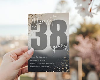 Cheers to Years Retirement Party Invitation Printable, Police Retirement Invite, Retirement Invite, Aged to Perfection, Farewell Party