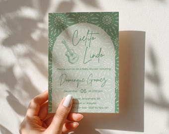 Cielito Lindo Baby Shower Invitation, Papel Picado Baby Shower Invite, Editable Canva Mexican Fiesta Gender Neutral Instant Digital Download