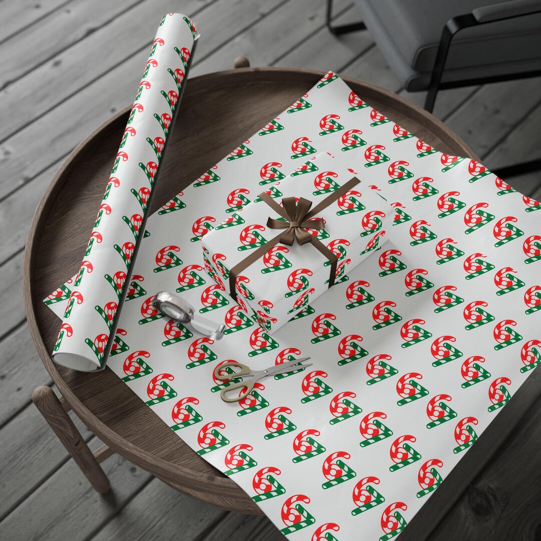 67 Holiday Wrapping Paper | Candy Cane Christmas Gift Wrap | Funny ...