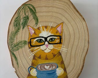 Cat Pattern Decorative Serving Board – Unique Wooden Cheese Board, Cute Kitchen Gift, Personalized Cat Lover Home Decor