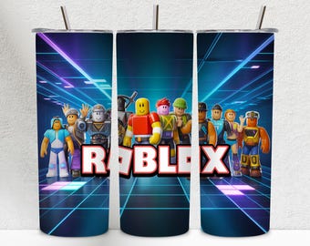 Diseño de sublimación para vaso con personajes de videojuegos de dibujos animados, vaso delgado de 20 oz (descarga digital).