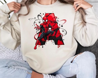 Red Web Superhero Letter A PNG, Comic Sublimation (Digital Download)