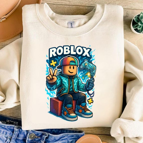 Cool Gamer Character PNG | Roblox Shirt Design (Digital Download)