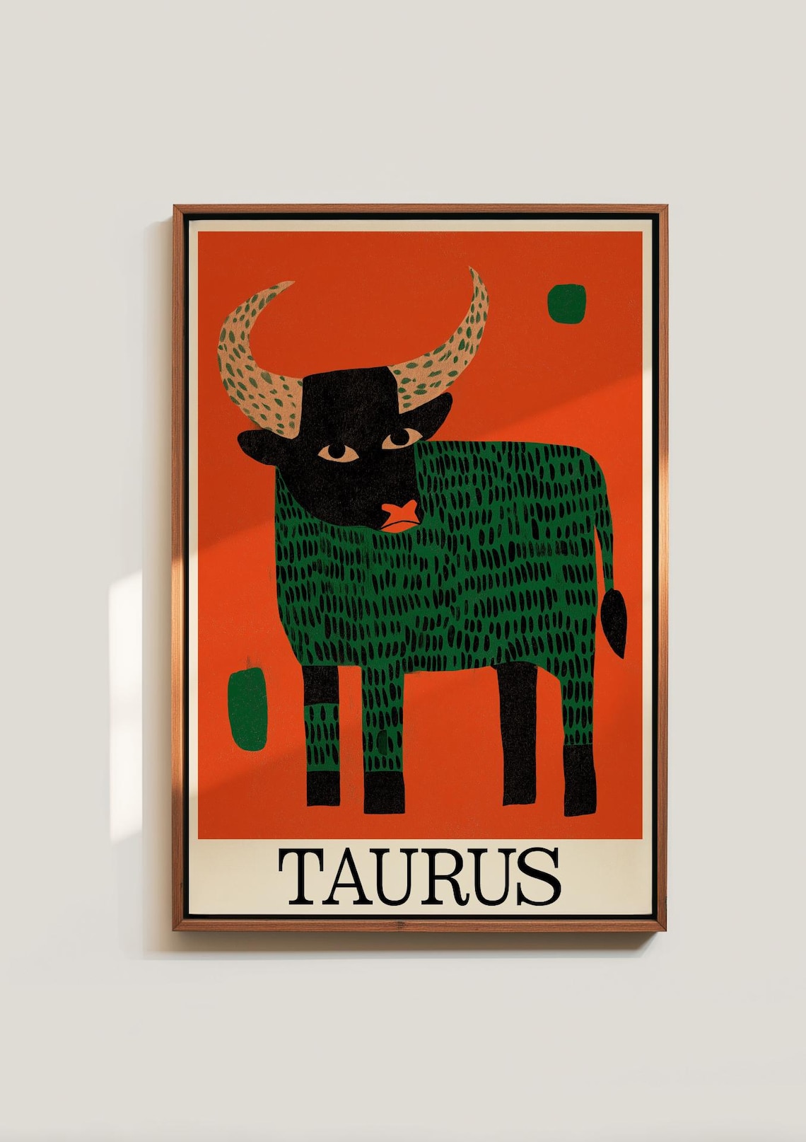 Taurus Zodiac Art Print | Earthy Astrology Illustration (digital ...