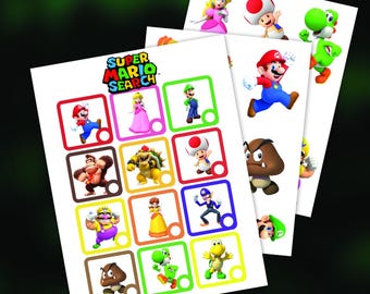Gra imprezowa Super Mario Bros w poszukiwanie skarbów na przyjęcia dla dzieci