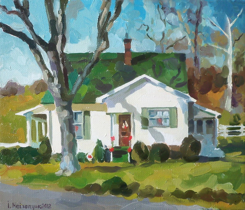 Custom Original Oil Painting of Home Painting of House House Etsy