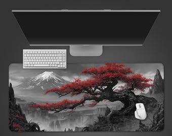 Podkładka pod mysz XXL z motywem japońskiej sztuki Crimson Peaks: Góra Fuji