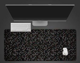 Code Matrix Desk Pad: Digital Rain Cyberpunk Tech Theme