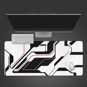 Binary Pulse - Gaming Schreibtischmatte, XL Mauspad, Coder Arbeitsplatz Ästhetik, rutschfeste Schreibtischunterlage, Geschenk für Programmierer