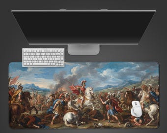 Imperial Charge – Alfombrilla de escritorio para videojuegos, alfombrilla de ratón XL, estética de batalla histórica, antideslizante, regalo para aficionados a la historia