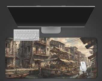 Canal Commerce – Gaming Desk Mat, XL Mouse Pad, Travel Aesthetic Setup, Non-Slip Desk Pad, Gift for Him