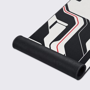 Binary Pulse – podkładka pod myszkę do gier, XL, estetyczna podkładka pod myszkę dla programistów, antypoślizgowa podkładka na biurko, prezent dla programistów zdjęcie 3