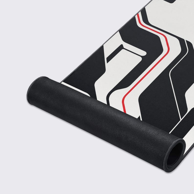 Binary Pulse – podkładka pod myszkę do gier, XL, estetyczna podkładka pod myszkę dla programistów, antypoślizgowa podkładka na biurko, prezent dla programistów zdjęcie 3