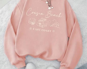 Sudadera de cuello redondo Cousins Beach: sudadera de poliéster suave inspirada en TSITP