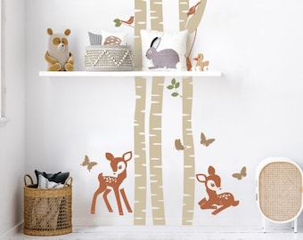 Birch Trees with fawns - Kids Wall Decal