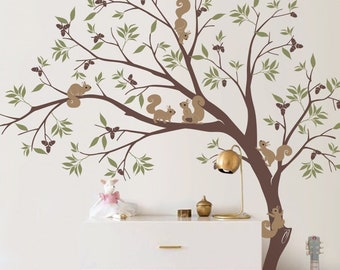 Squirrels Tree - Nursery Wall Decal