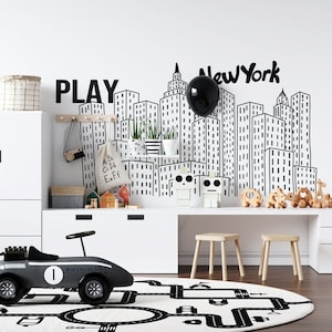 New York City Skyline Wall Decal: Urban Home Decor