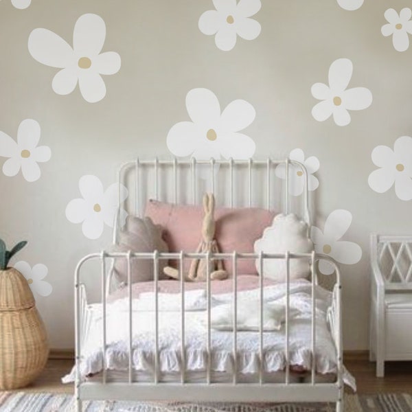 Daisy Flower Wall Decals: Nursery & Kids Room Decor