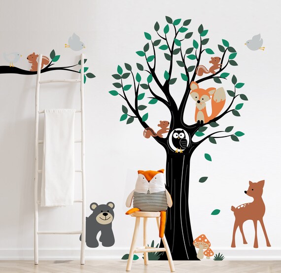 Adorable Animals wall decal Etsy