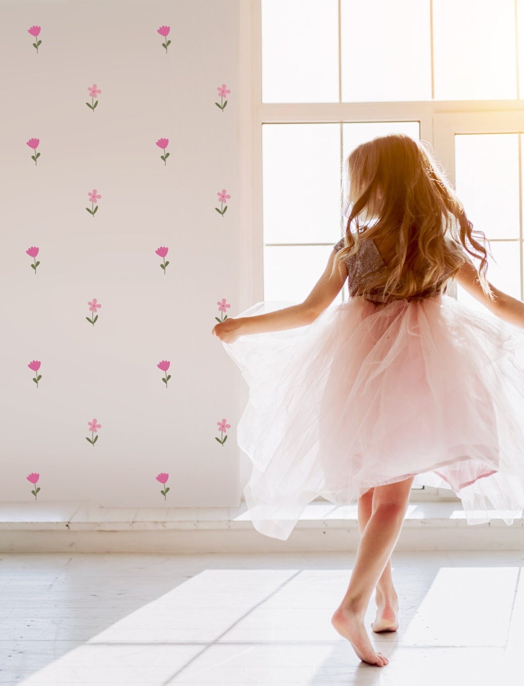 Wildflower & Daisy Wall Decals: Baby Girl Nursery Decor - Etsy