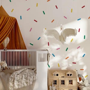 144 Multicolor Party Sprinkles I Wall Decal, Wall Sticker, Kids Room Wall Decor, Baby Nursery Wall Decals, Party Room Decor