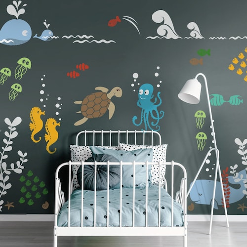 Underwater Playroom Wall Decals Kids & Nursery Wall Decor Etsy Australia