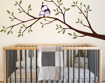 Owls and Branch Wall Decal