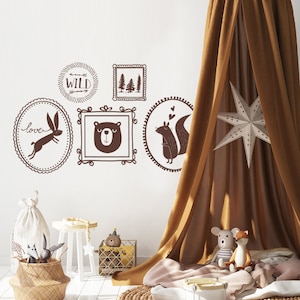 Waldtiere Rahmen - Kinder Wandsticker Aus vinyl Wandsticker Set