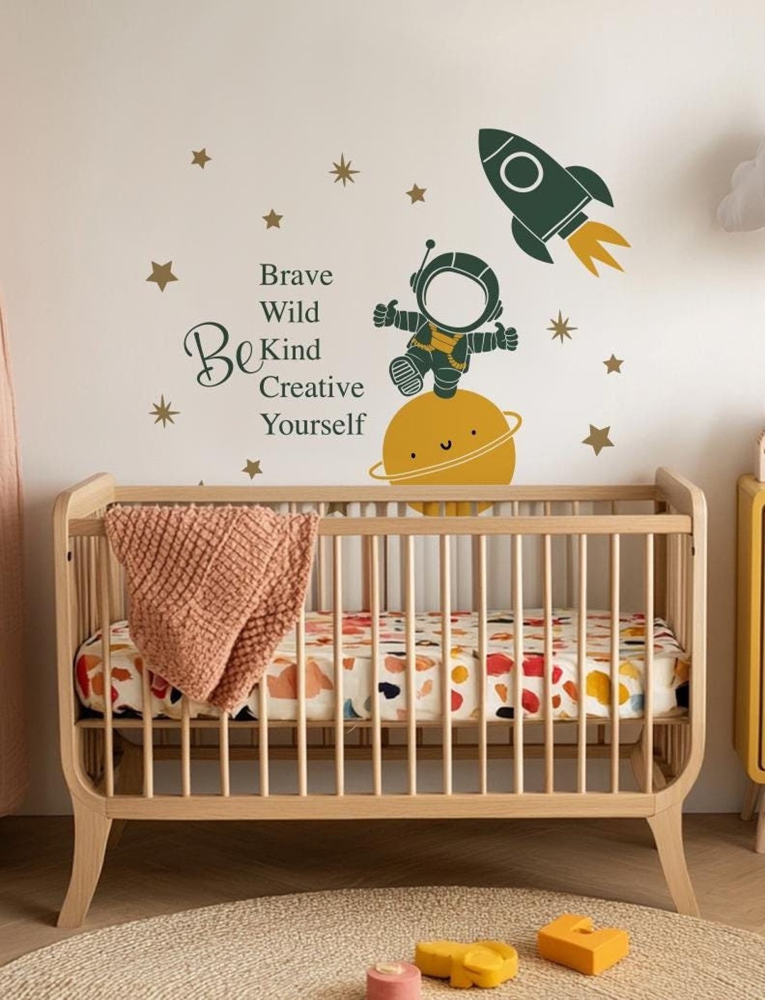 Astronaut Outer Space Wall Decal: Kids Nursery Decor - Etsy