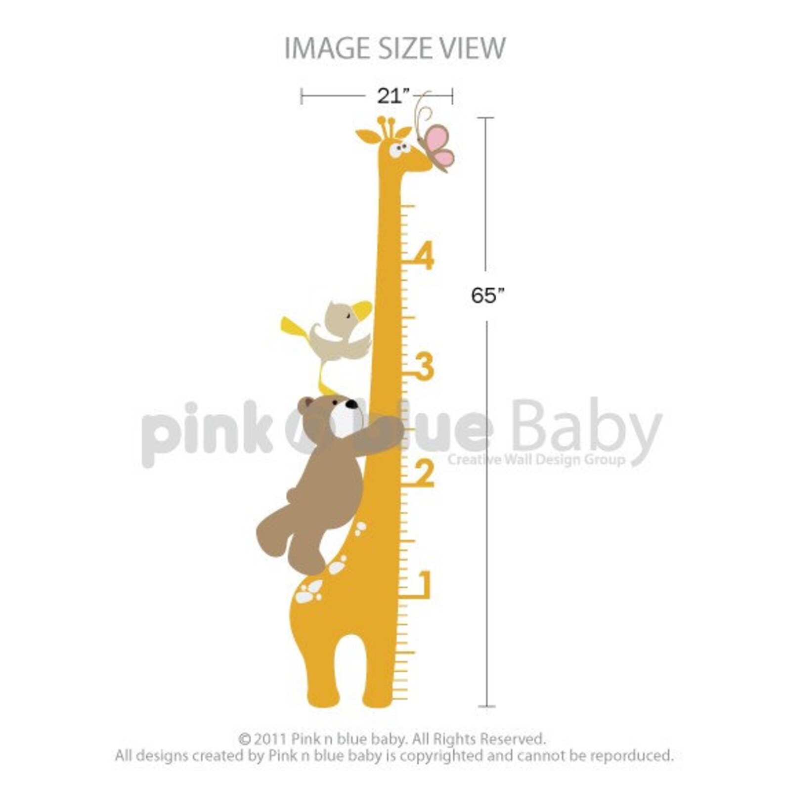 Kids Growth Chart Giraffe Growth Chart Nursery Kids Etsy